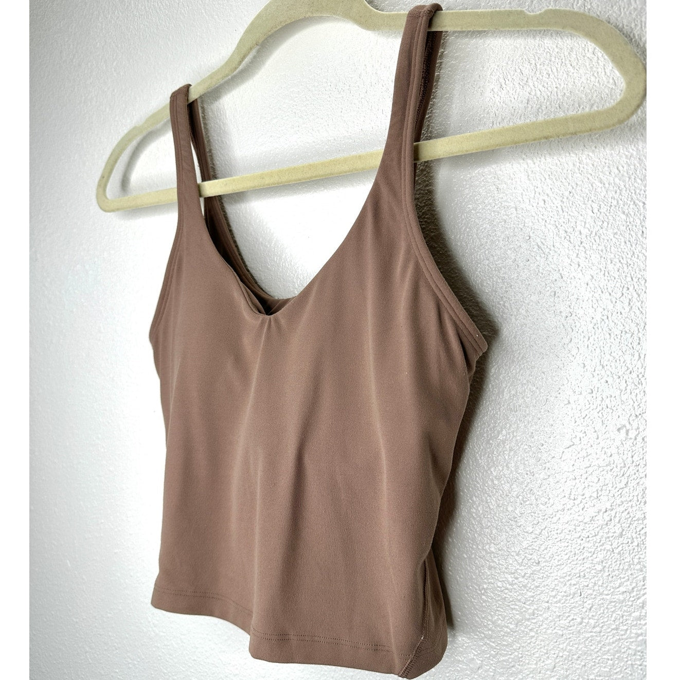 Lululemon Align Tank Top Cacao Brown Nulu Shelf Bra Sportsbra 4