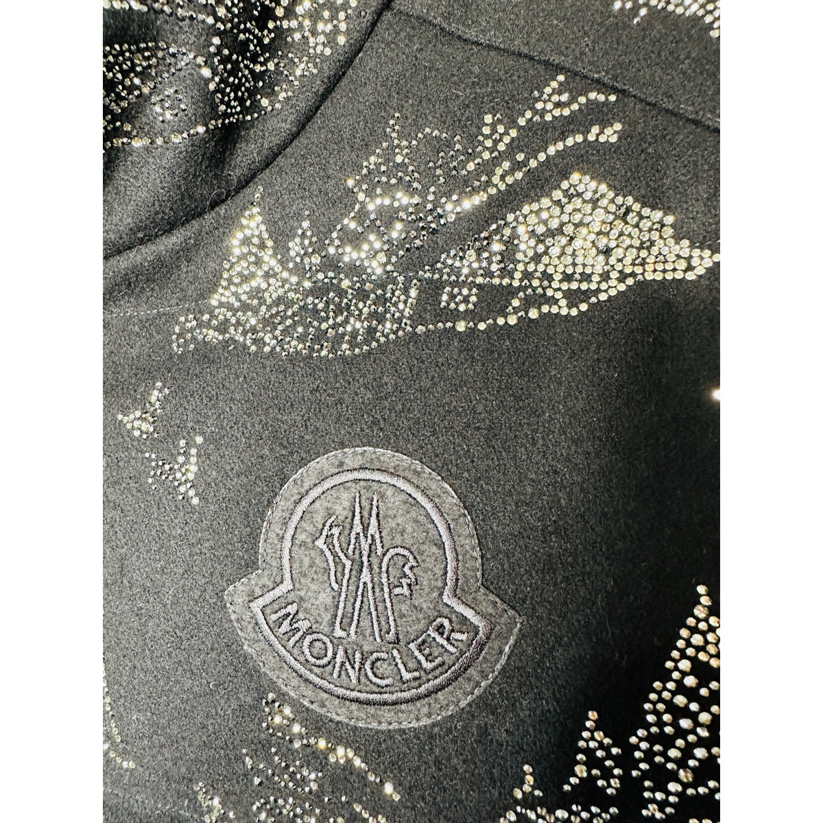 NWT RARE Moncler Titan Gilet Black Rhinestone Winter Ski Motif Vest 3 / Large