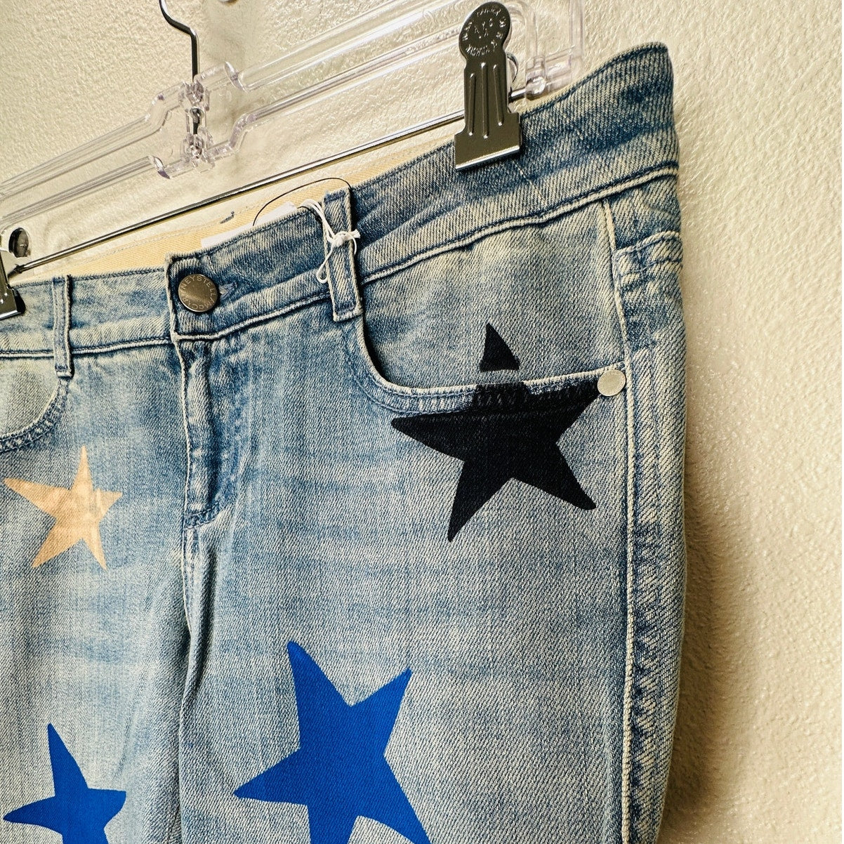 NWT Stella McCartney Blue Star Low Rise Skinny Boyfriend Jeans 29