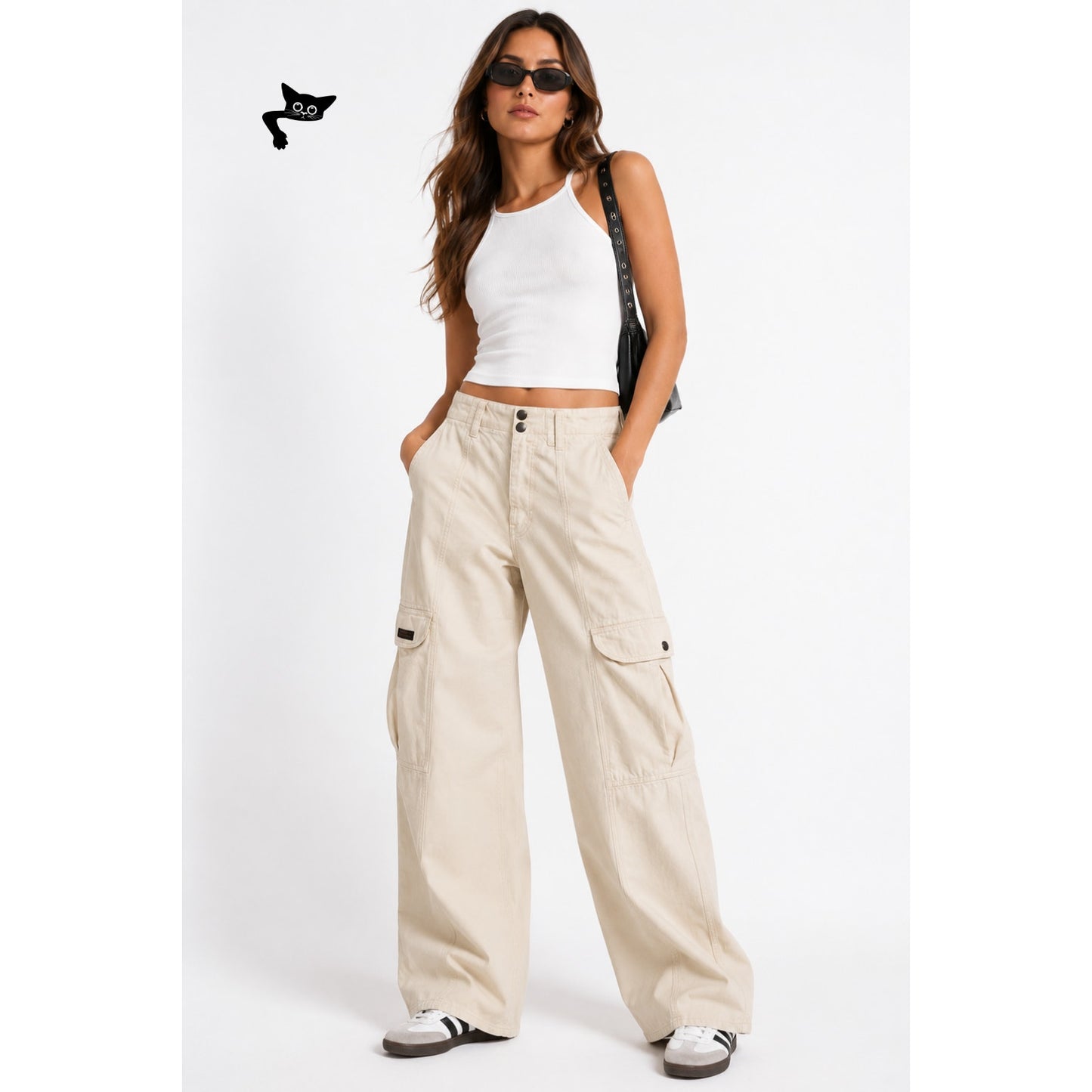 BDG Buttercream Wide Leg Utility Cargo Pants Women's Size 26