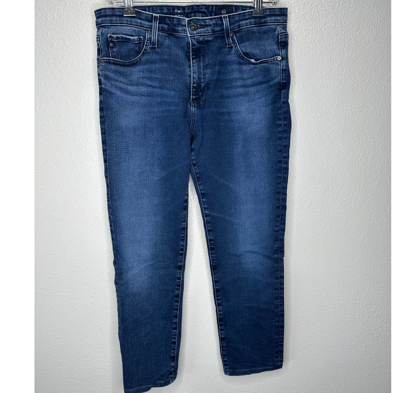 AG Adriano Medium Wash Whiskered Prima Cigarette Leg Jeans 30