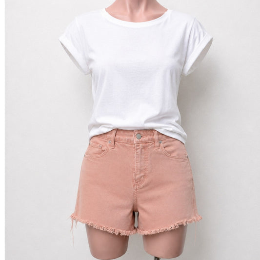 Universal Thread Peach High Rise Cut Off Raw Hem Jean Denim Shorts 8 / 29