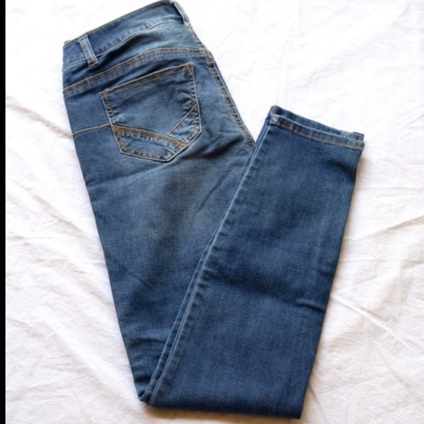 Fashion Nova Light Wash Mid Rise Skinny Denim Jeans 5