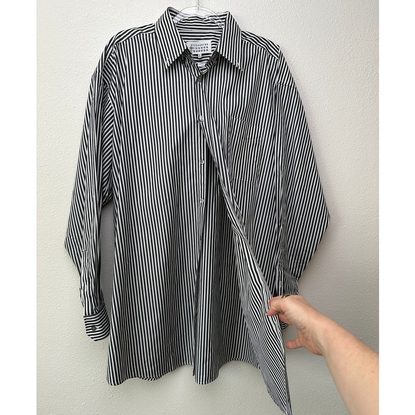 Maison Margiela Line 10 Oversized Striped Shirt Black/White Men’s US S (EU 38)
