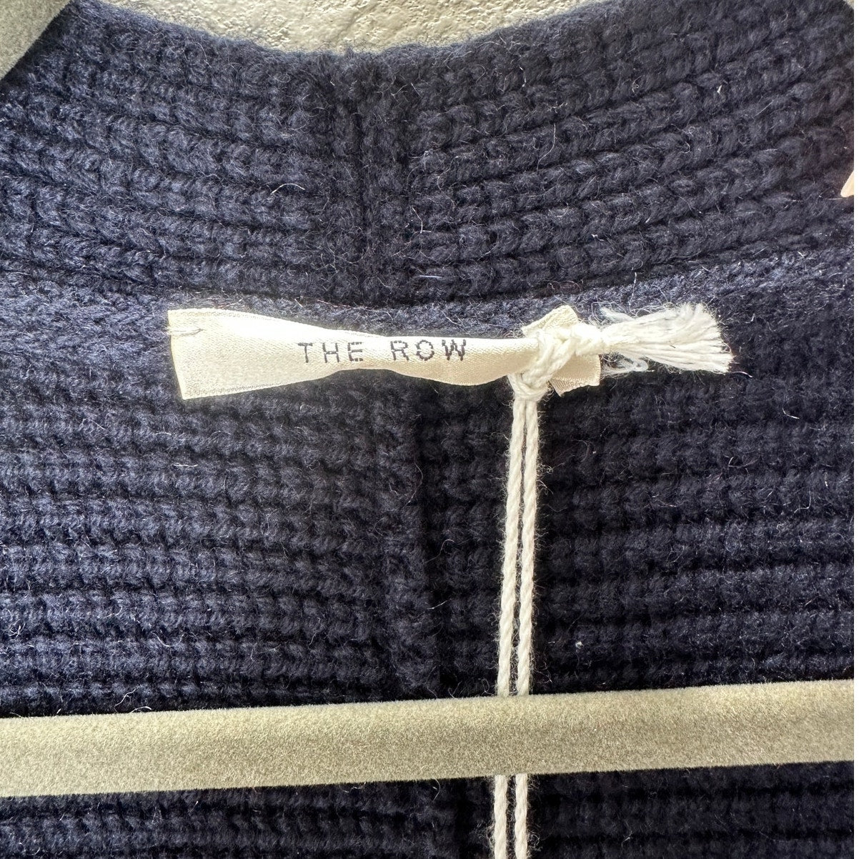 NWT The Row Dark Navy Ardi Chunky Knit Long Line Open Cardigan M