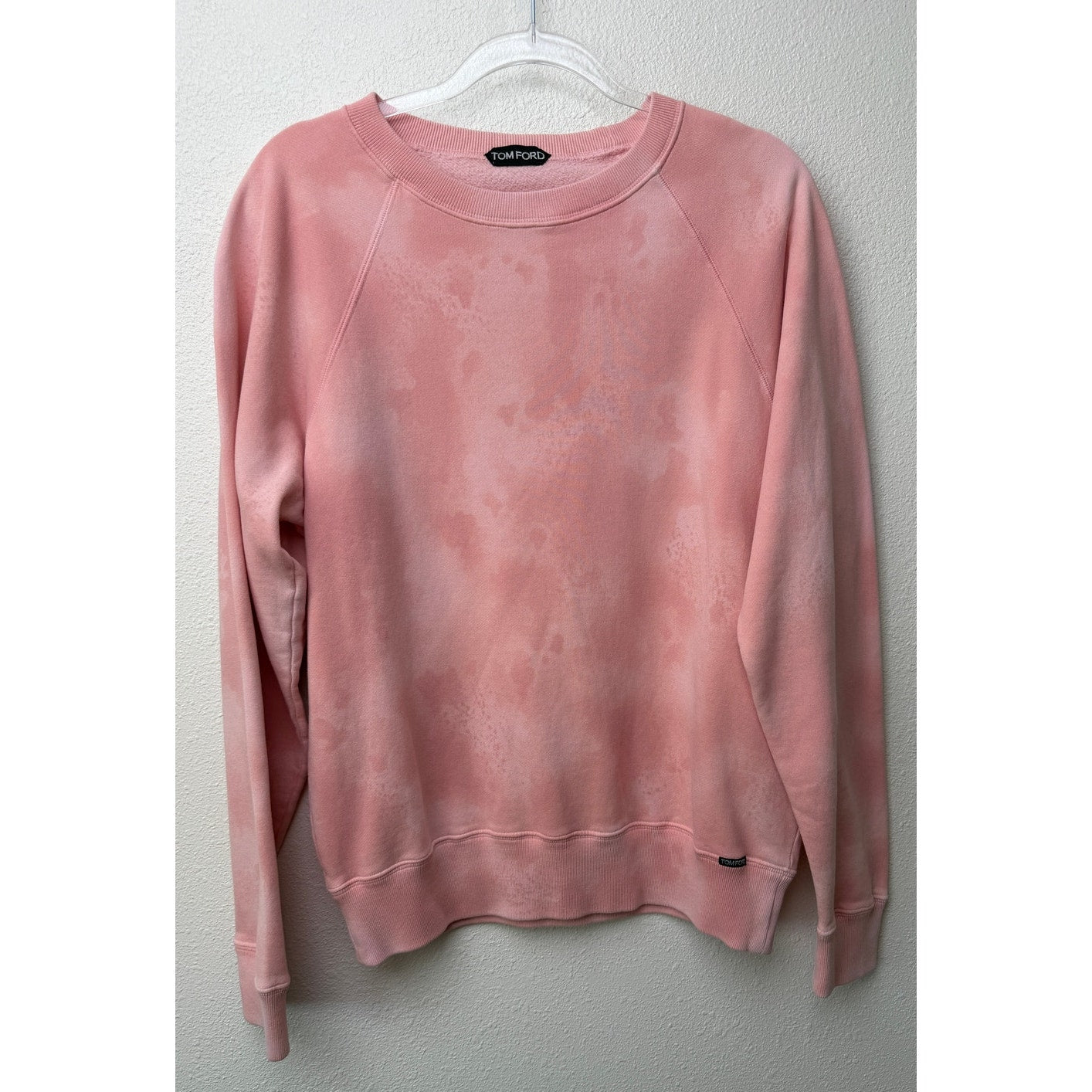 Tom Ford Mens M Pink Tie Dye Cotton Crewneck Sweatshirt