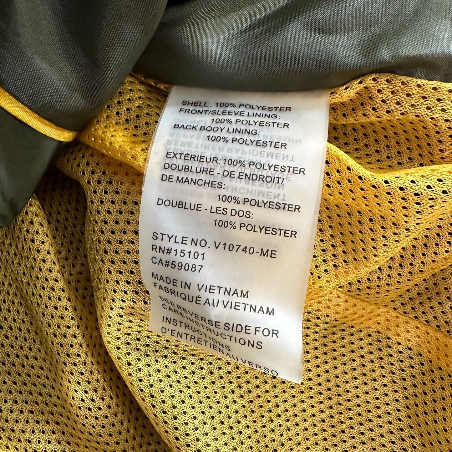 Vince Camuto Army Green Cinch Waist Zip Front Hooded Windbreaker Jacket Small