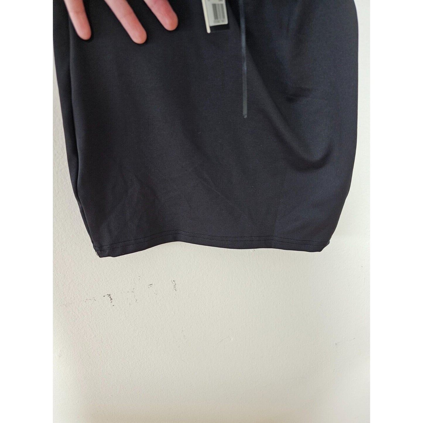 Dyln Black Aida Bodycon Deep V Halter Top Key Hole Front Cutouts Mini Dress XS