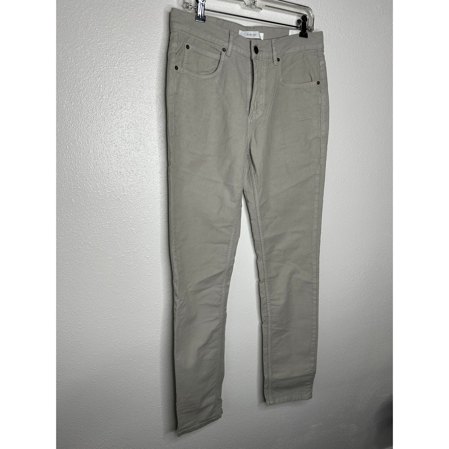 Billie Reid Taupe Slim Cut 5-Pocket Casual Jeans 32