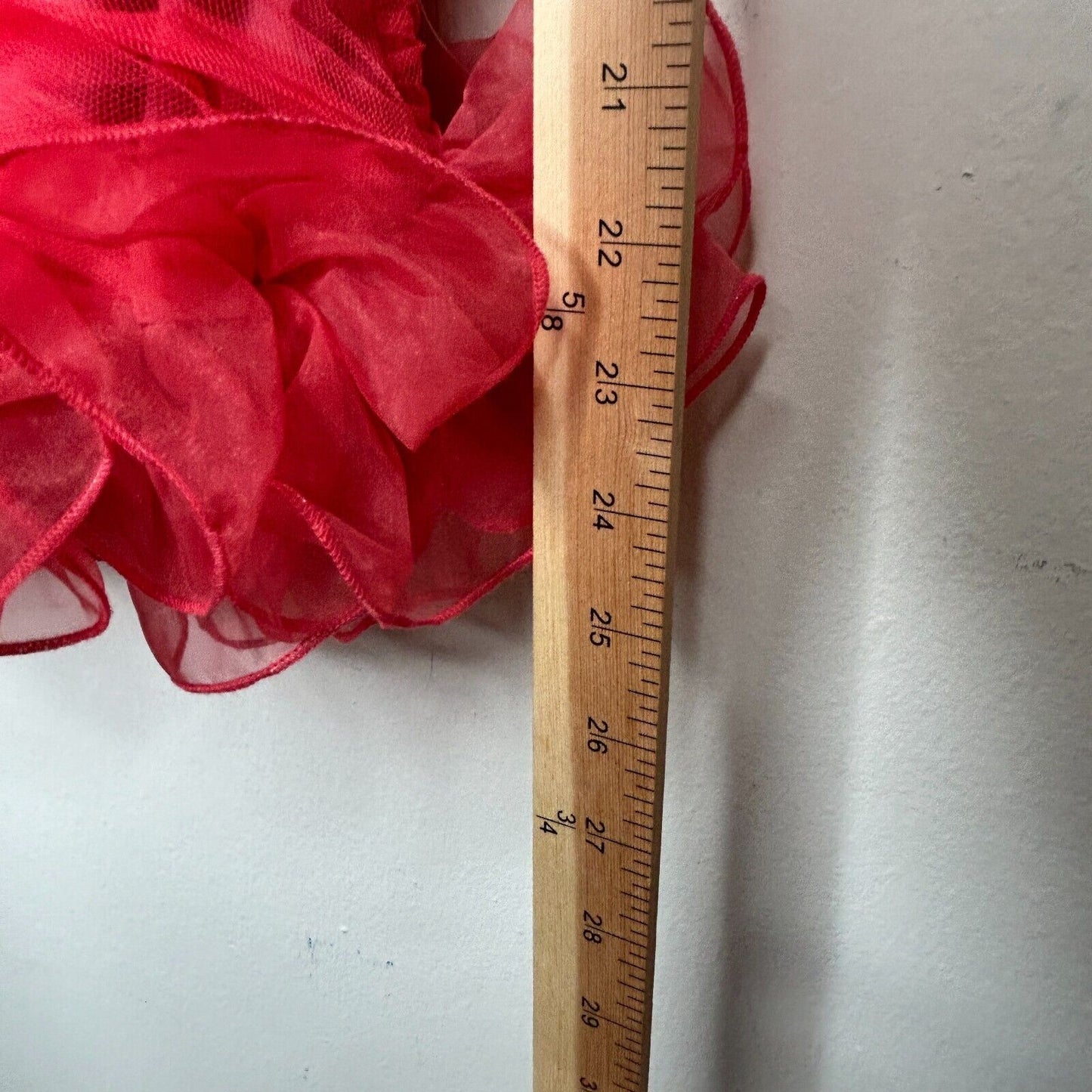 ASOS Design Red Bodycon Ruffle Mesh Bandeau Neck Strapless Mini Dress 4