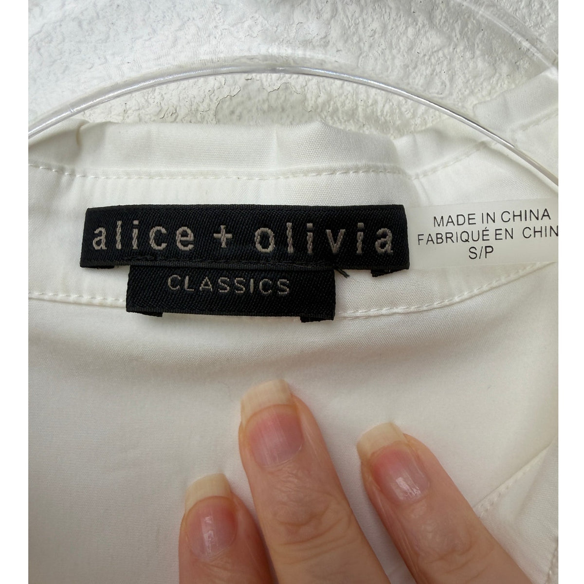 Alice + Olivia White Black Bow Tie Blouse Women S