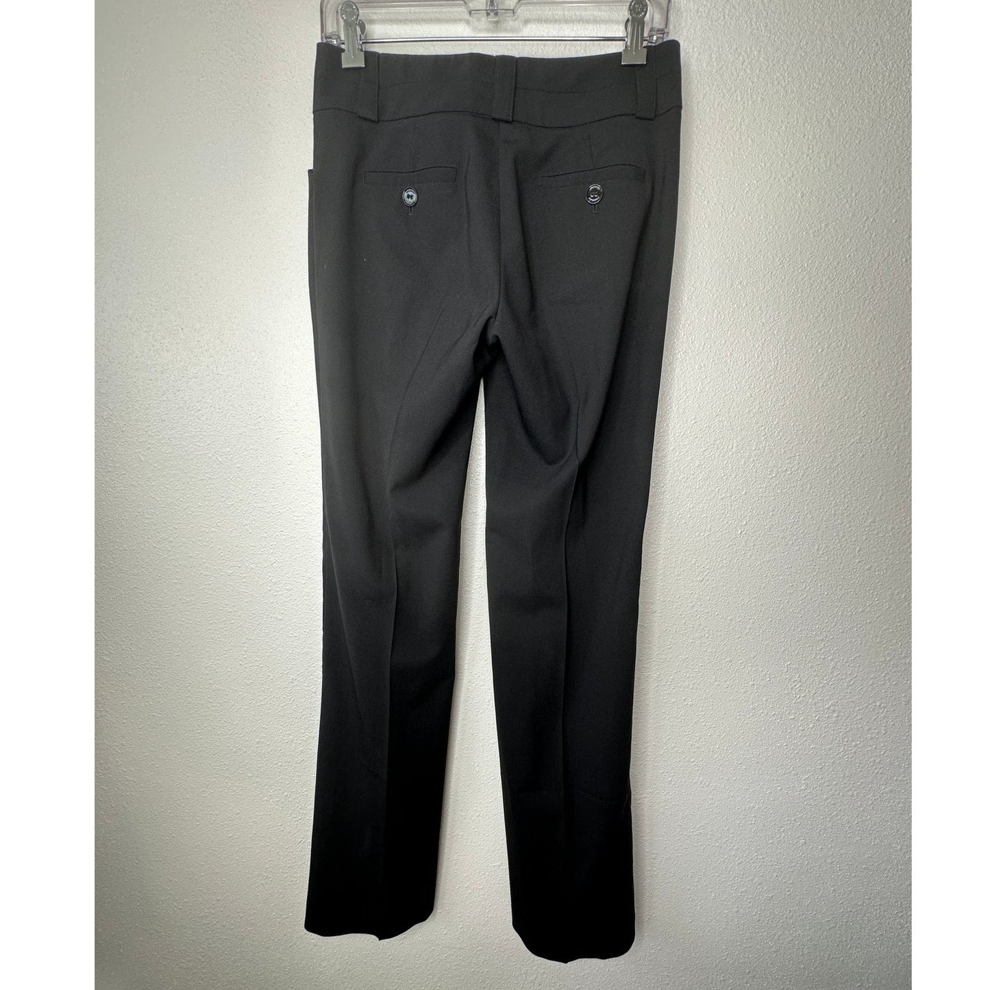 Burberry Wool Pants 4 Black Wide Leg Double Button Trousers Front Pockets