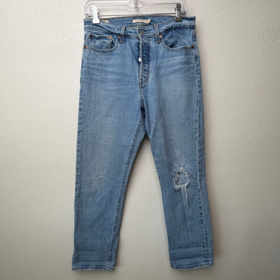 Levi's Wedgie Straight Button Fly Denim Jeans Women US 29