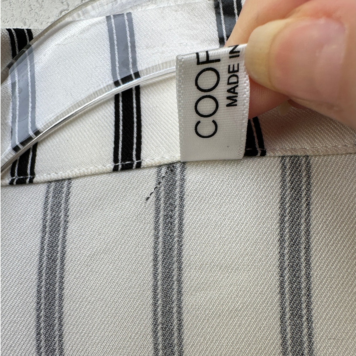 Coofandy Cuban Collar Striped Short Sleeve Shirt Men’s L