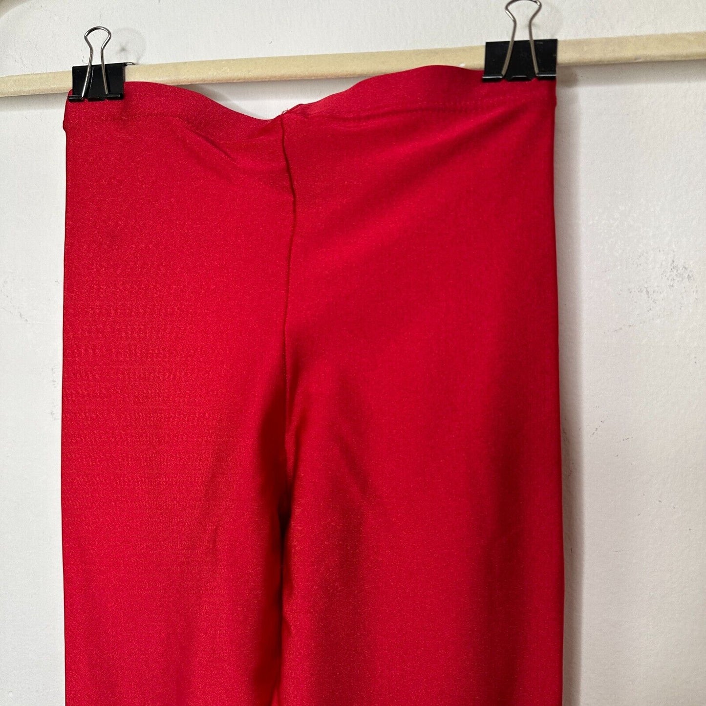 Anais & Margaux Alexandra Deep Red Shimmery Pant Leggings Italian Fabric XS