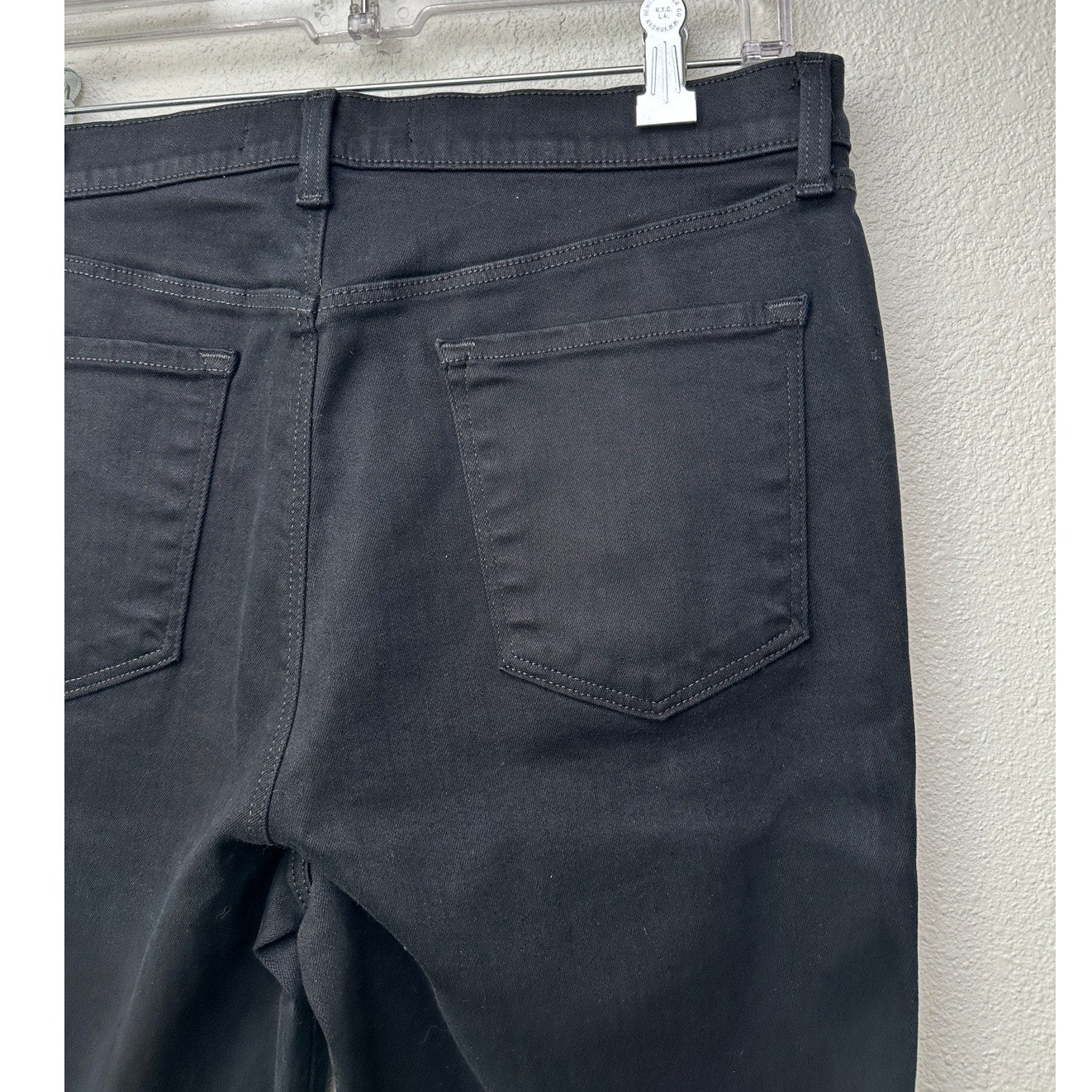 J Brand Alana Vesper High-Rise Skinny Jeans Black Women’s 31 Raw Hem