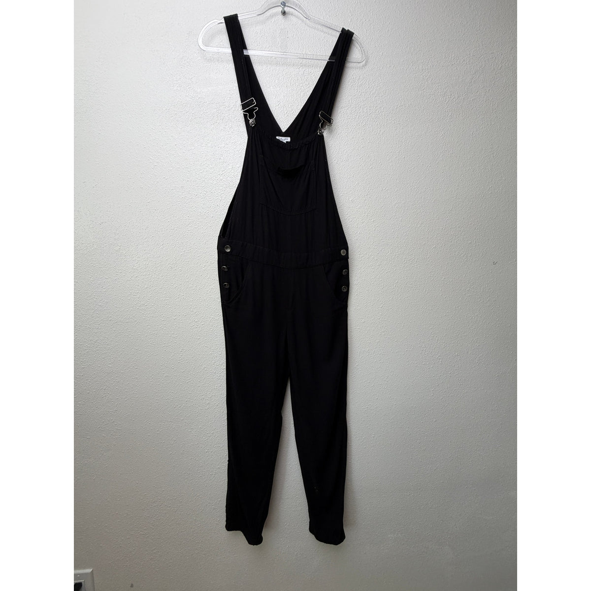 Splendid Black Tapered Bib Overalls Women S