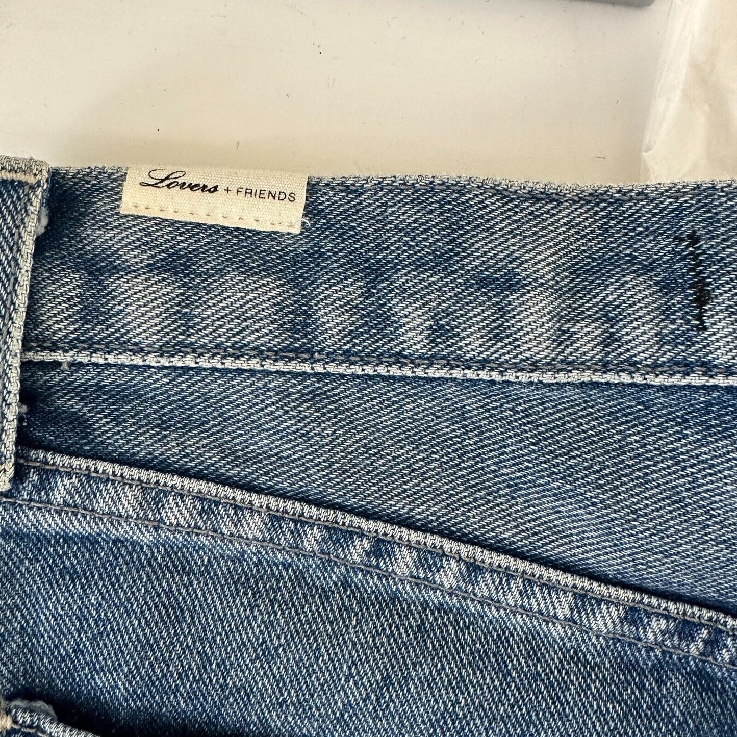 Lovers & Friends Axel Jean Distressed Cut Off High Rise Short Conrad Wash 25
