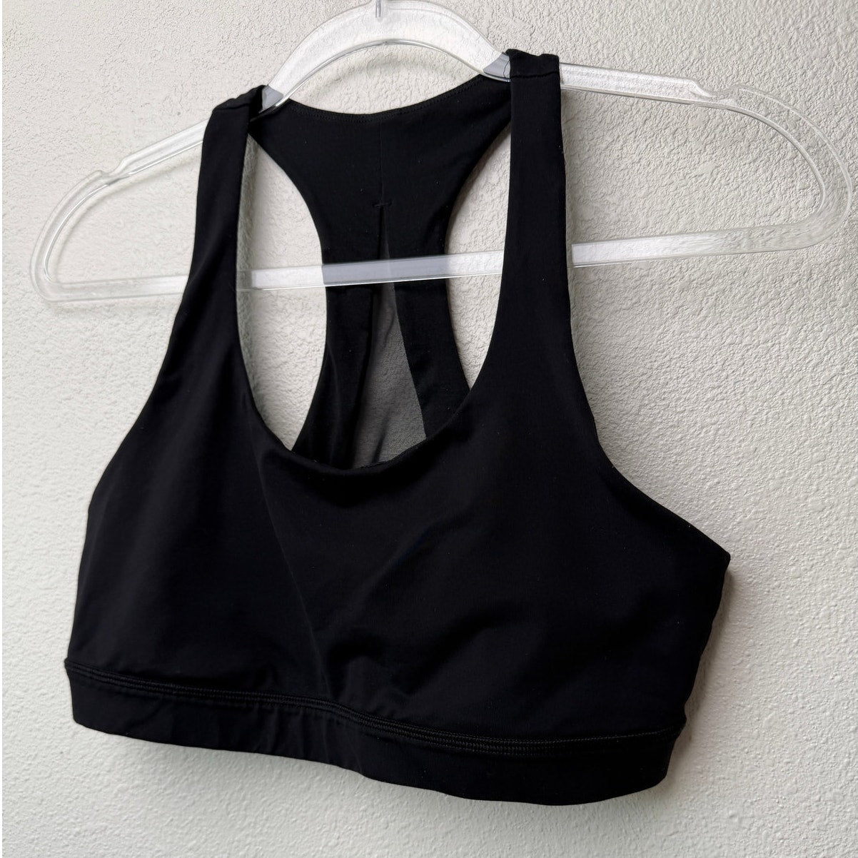 Lululemon Invigorate Black Mesh Racerback Sports Bra Size 10