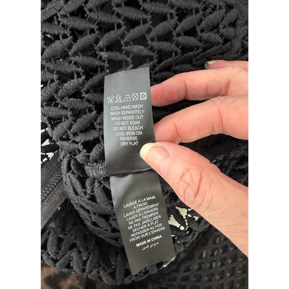 Self-Portrait Black Purl Knit Cold Shoulder Top US 4