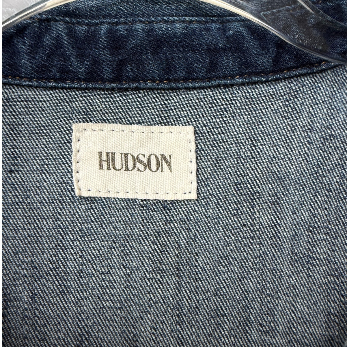 Hudson Classic Medium Wash Denim Jacket Button Front XS