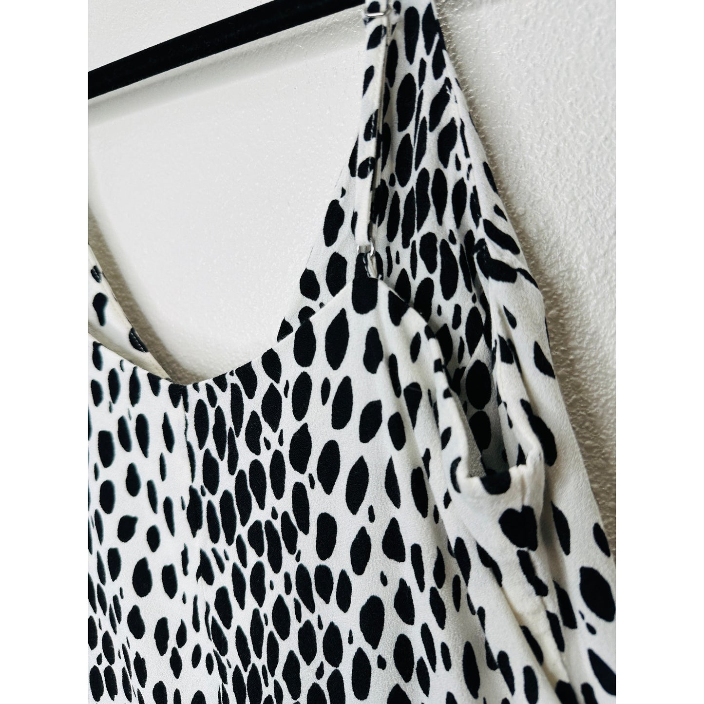 Reformation Black & White Ventura Cheetah Slip Dress XS