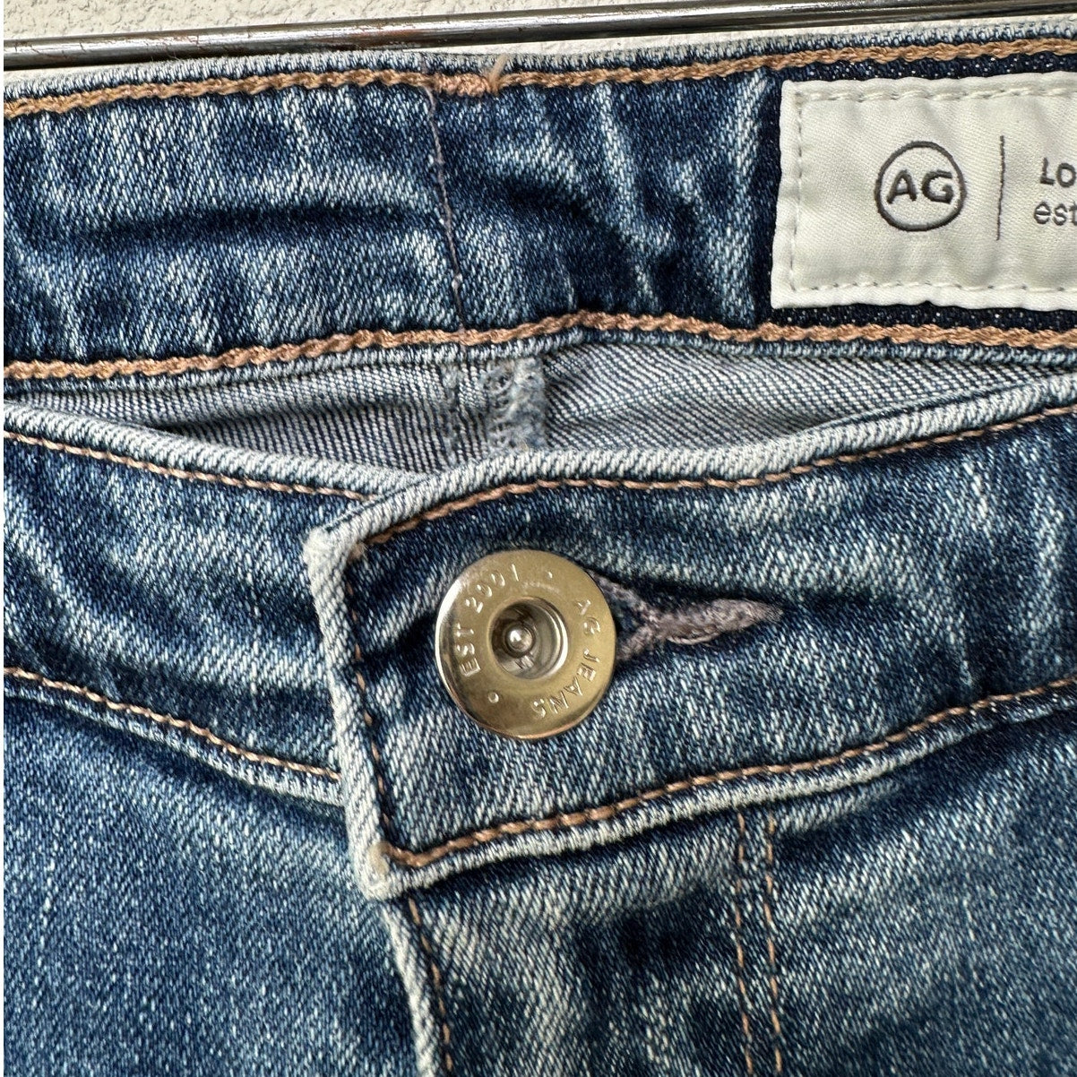 AG women’s Prima ankle cigarette jeans medium wash US 31 Japanese denim