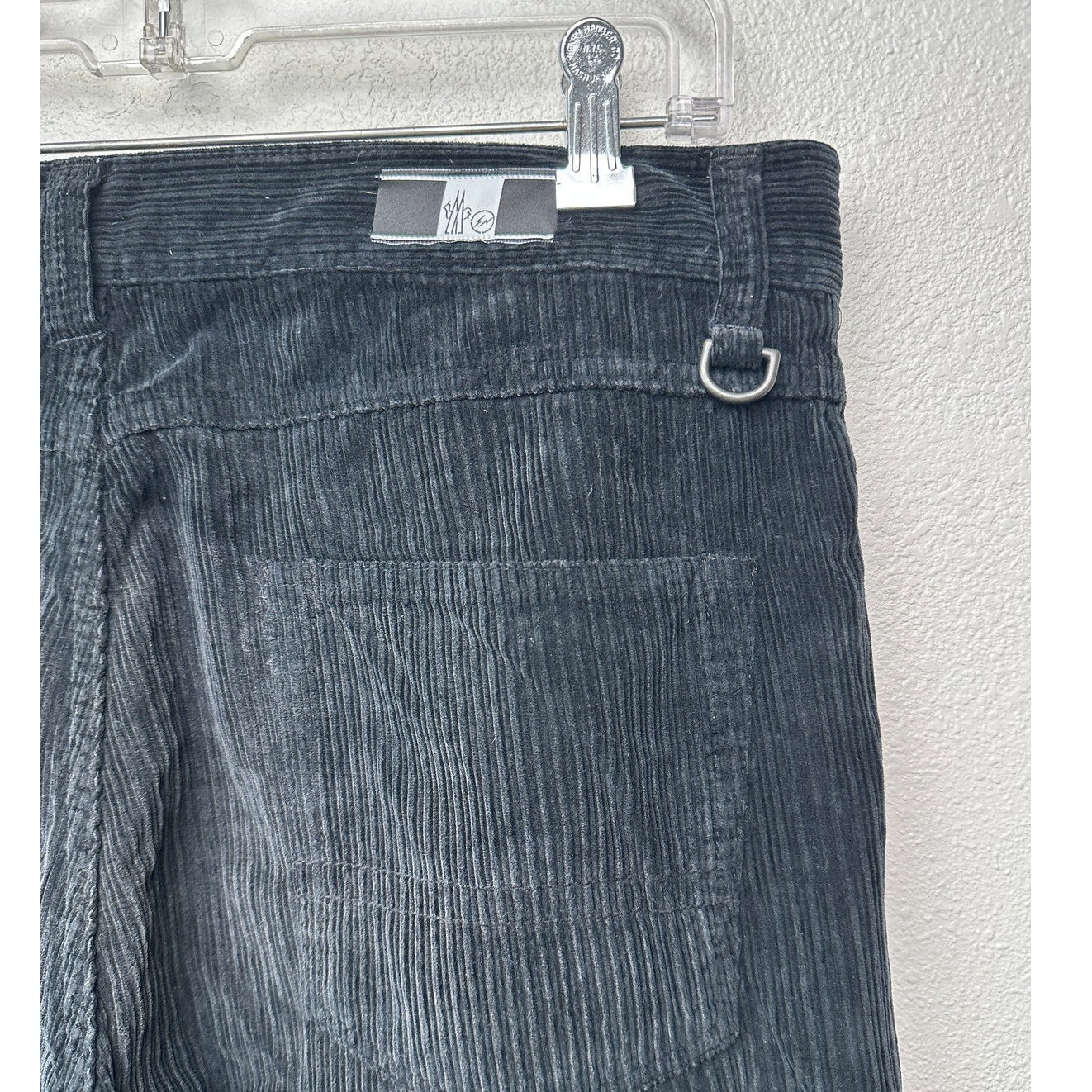 NWT Moncler 7 Fragment Corduroy Pants Black Men’s 48 Side Code Print