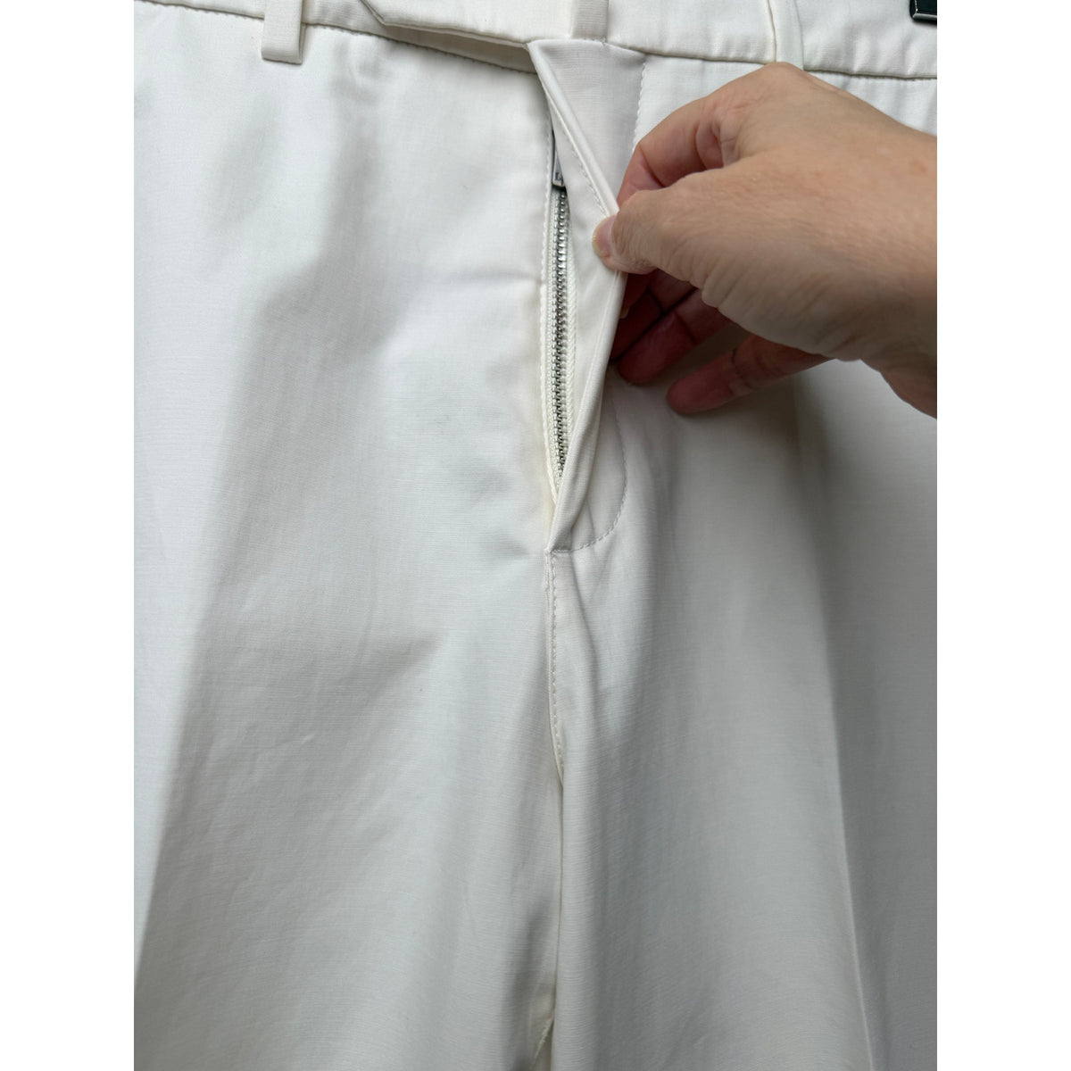 Loro Piana Carlo Stretch Cotton Trousers Light Cream Stone Men's US 30