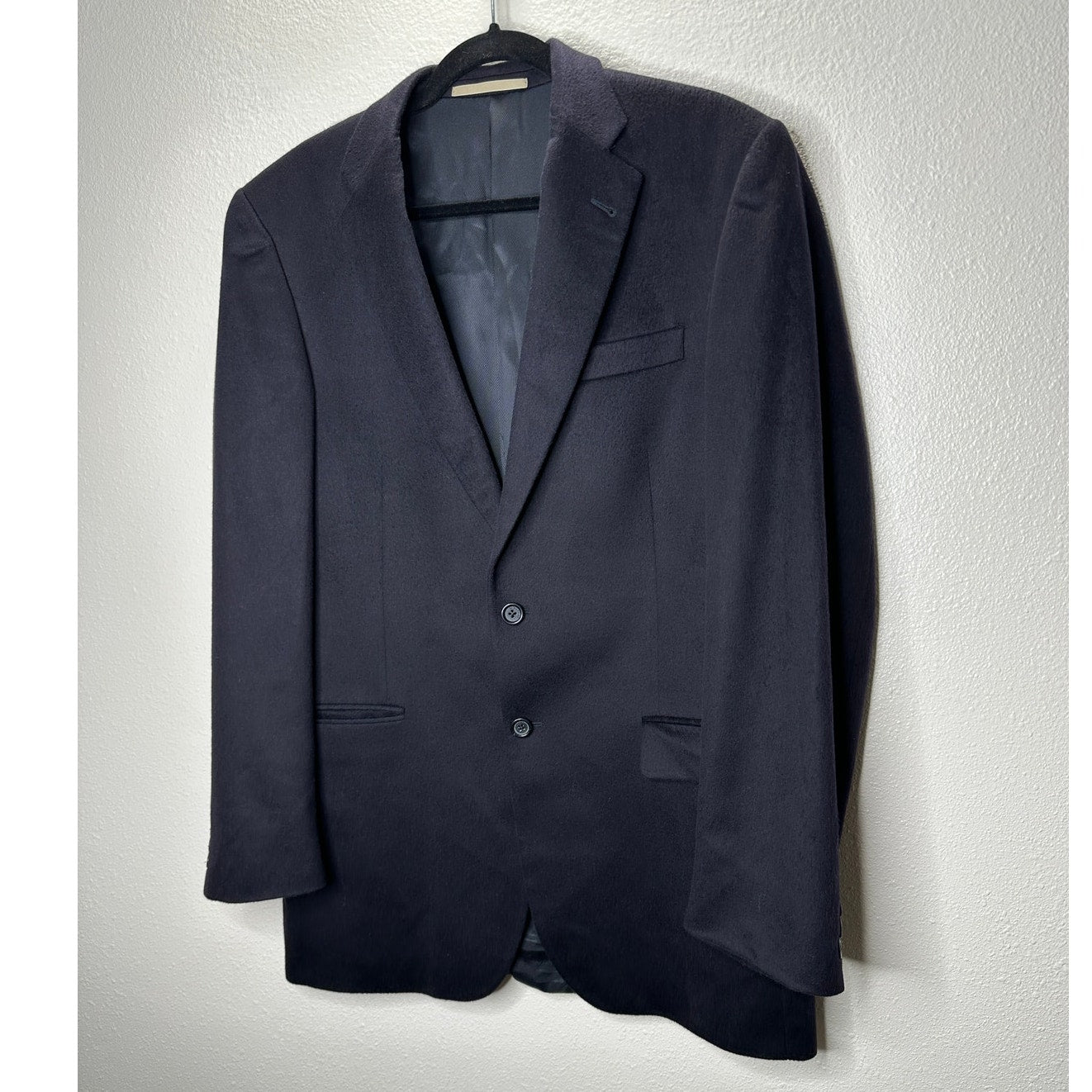 Burberry 100% Cashmere Black Bond Street 2-Button Blazer Jacket 40 Long