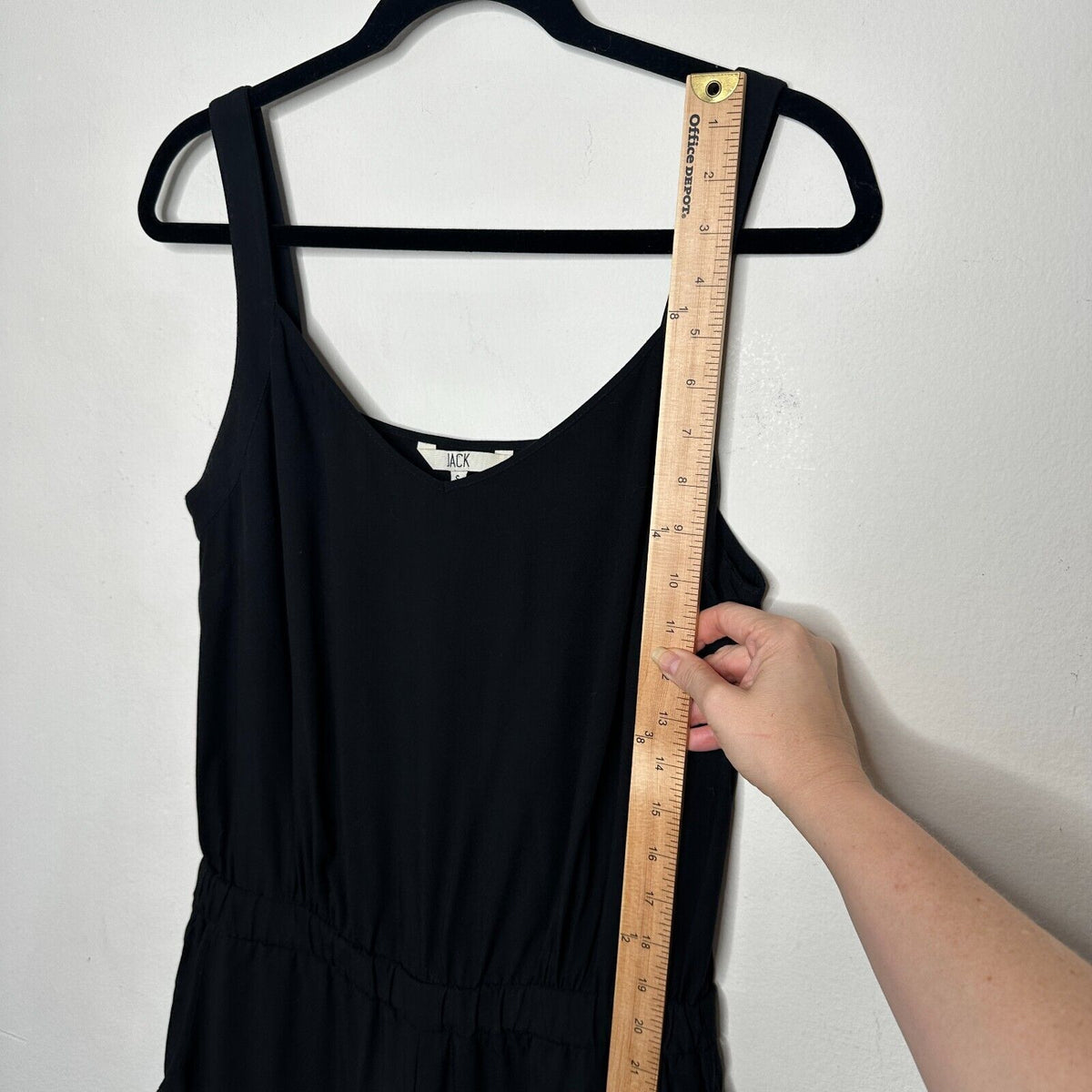 Jack Black Rayon Overall Jumper V-Neck Elastic Waist Side Slash Pockets Small