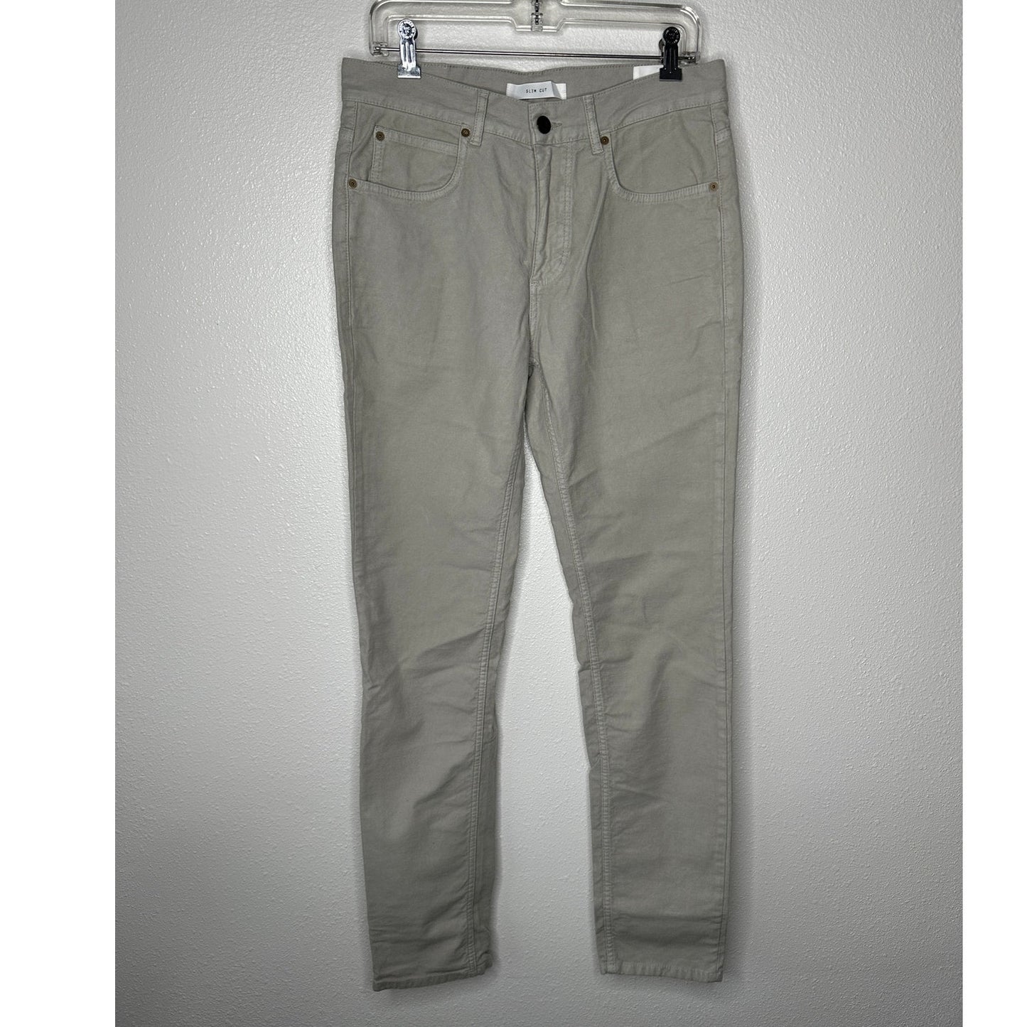 Billie Reid Taupe Slim Cut 5-Pocket Casual Jeans 32