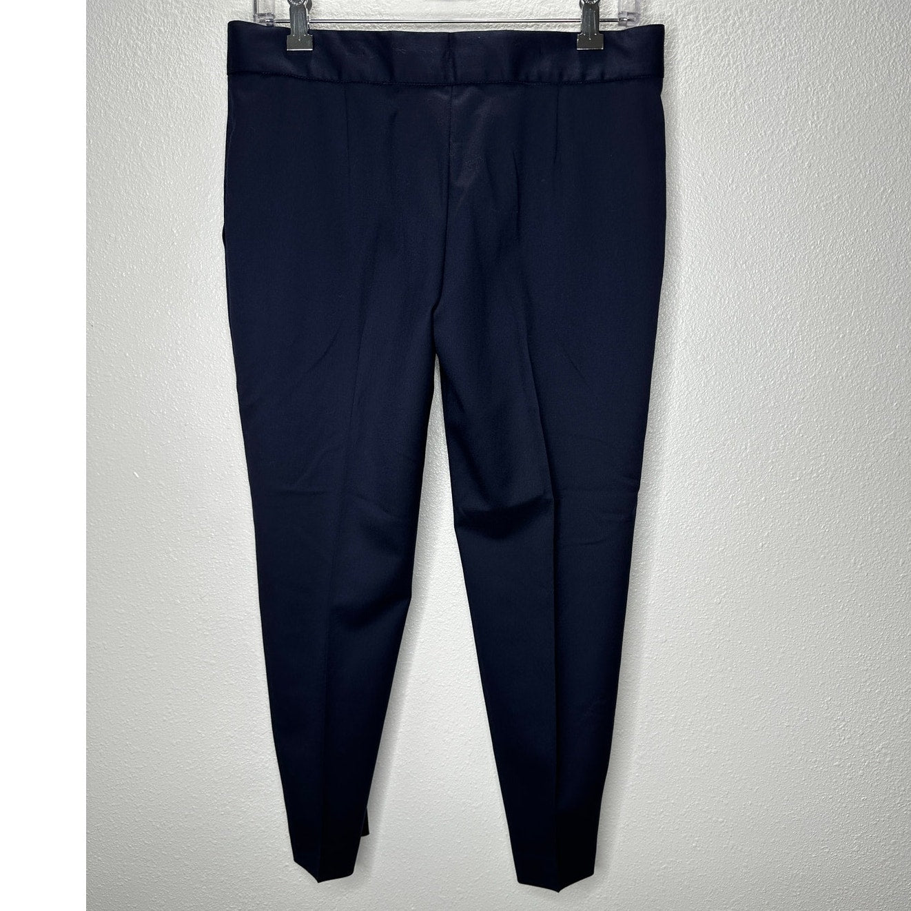 Stella McCartney Navy Vivian Wool Tapered Leg Zip Ankle Trouser Pant 40 / M