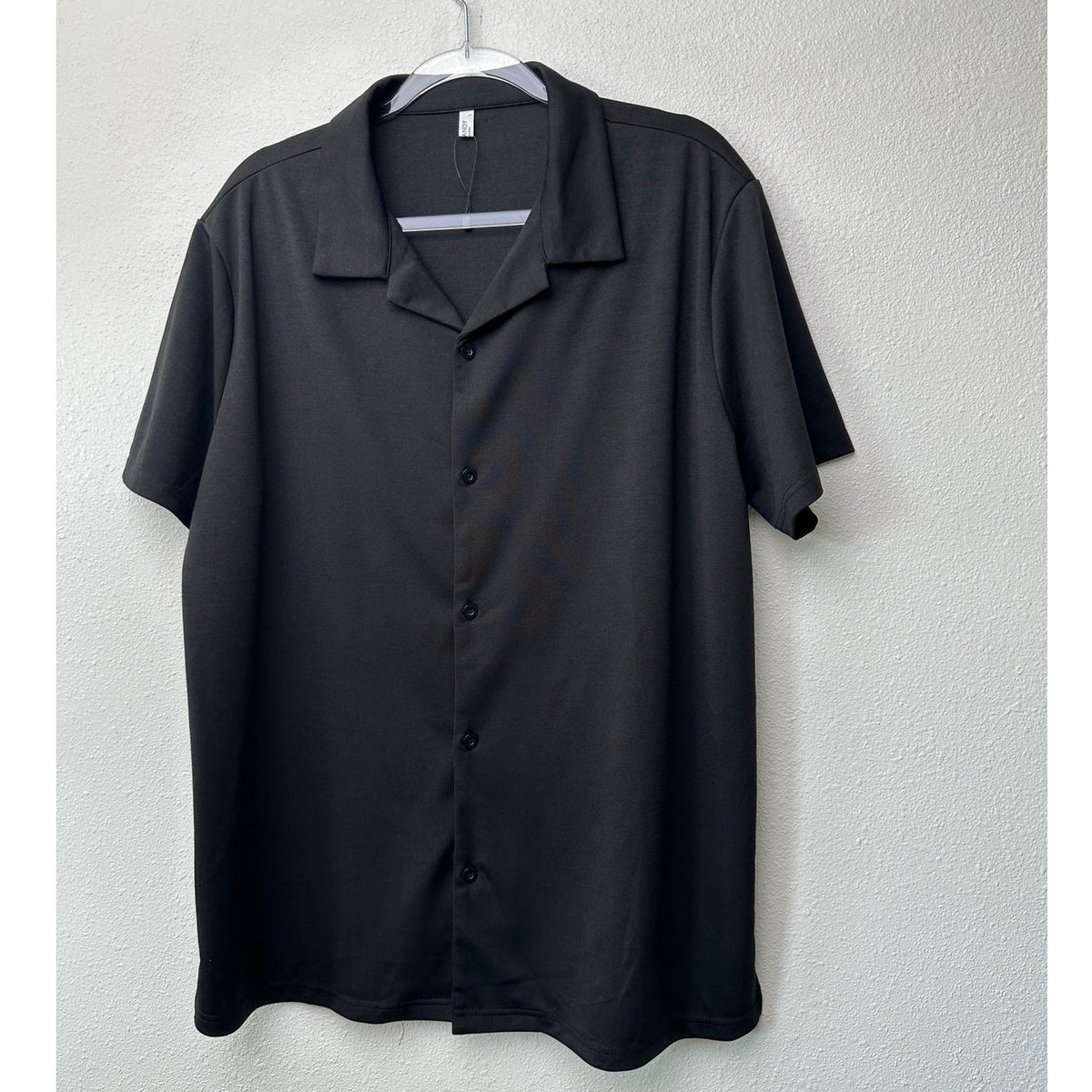NWOT Coofandy Black Bowling Shirt Short Sleeve Size L