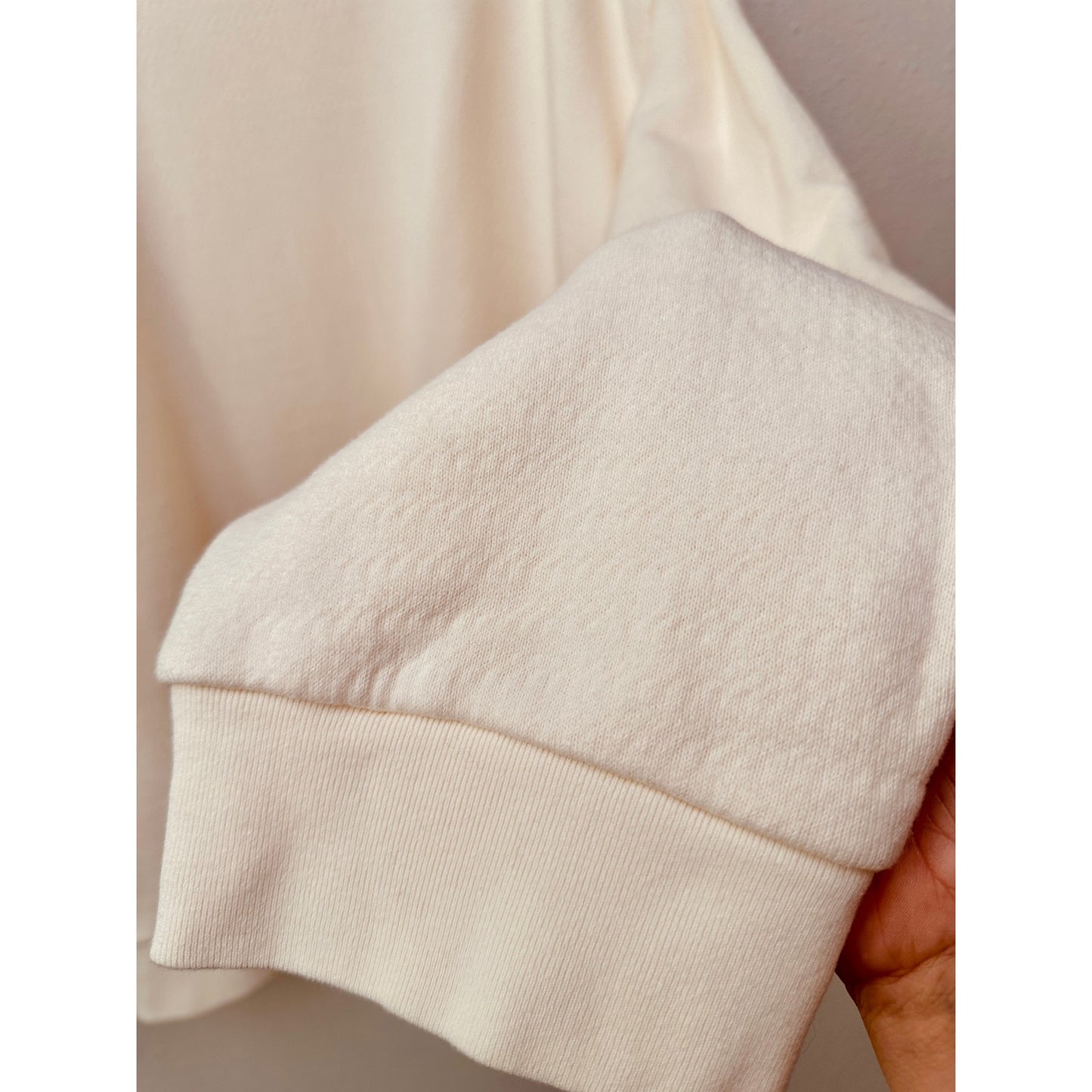 Raey Cream Oversized Crew Neck Japanese Jersey Sweatshirt US 14