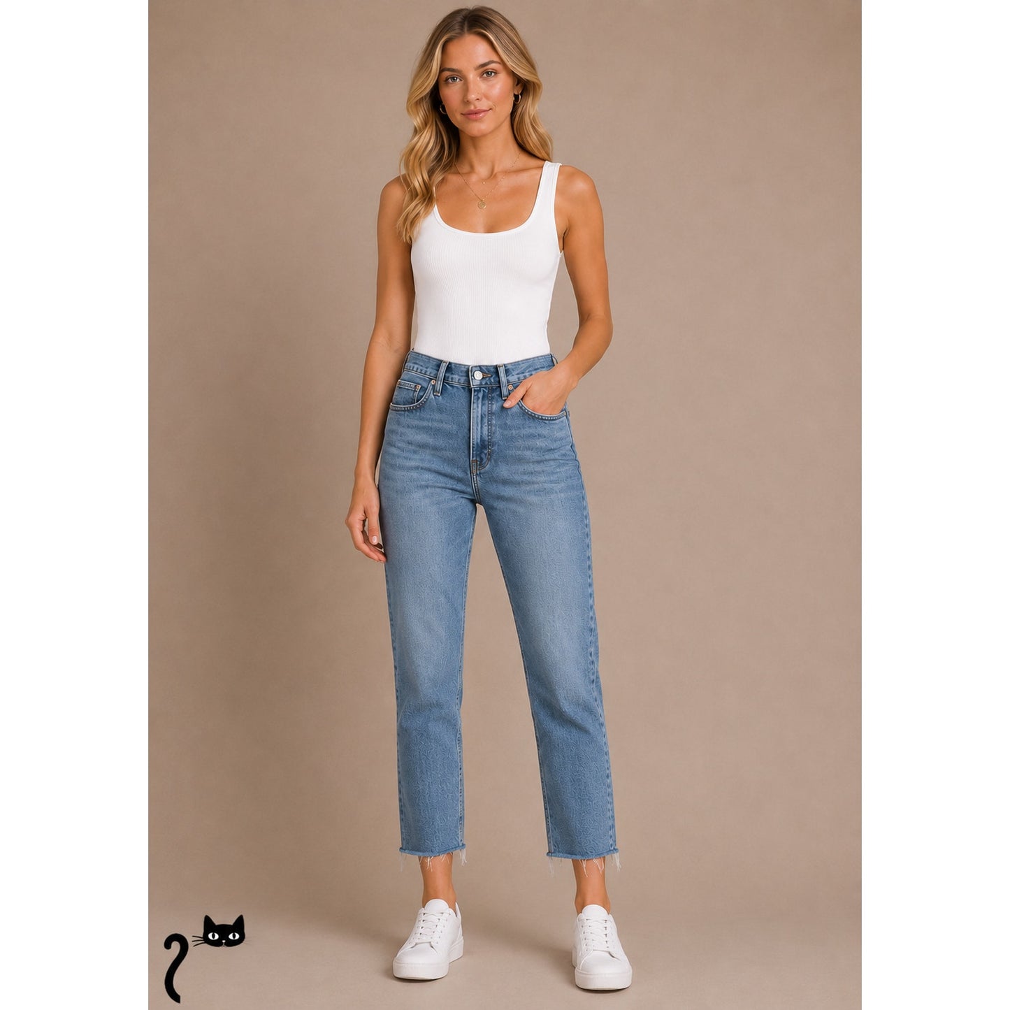 Madewell Medium-Blue Wash The Perfect Vintage Jeans Raw Hem Edition High Rise 28
