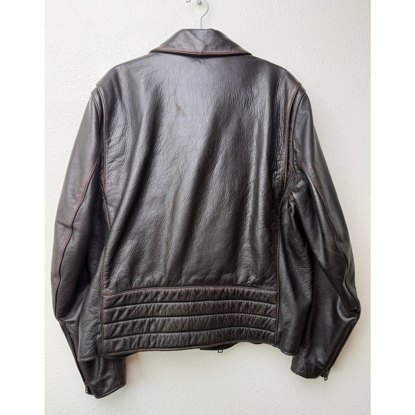 NWT Banana Republic Espresso Leather Moto Jacket Men L