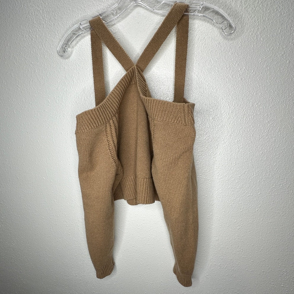 Intermix Beige Rumi Cold Shoulder V-Neck Button Cardigan P