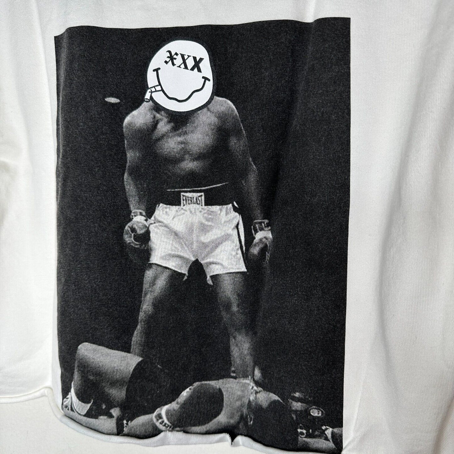 God Selection XXX Cream Champion Boxer Graphic cut crop top short sleeves L