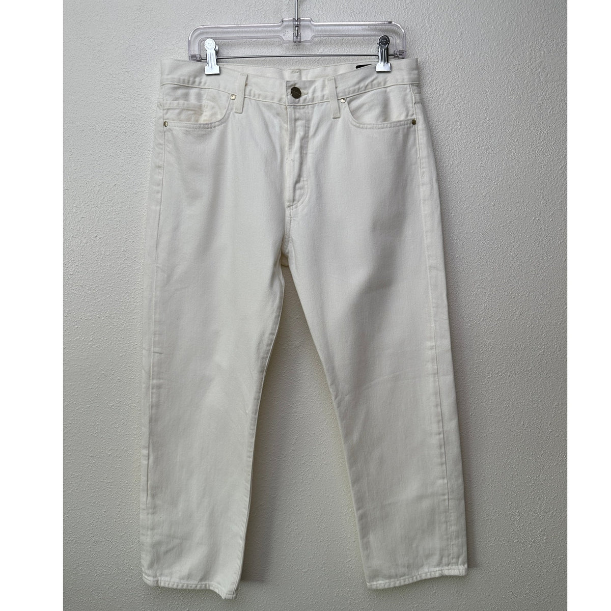 Goldsign Ivory Straight-Leg 100% Cotton Jeans Women’s 29 Button Fly