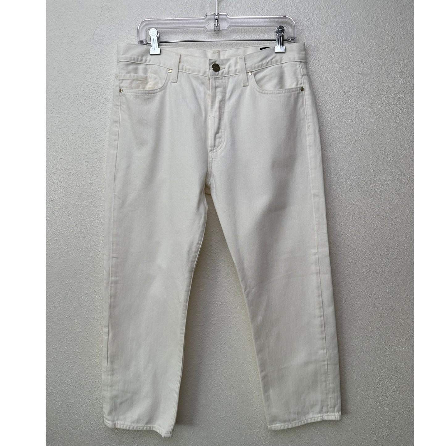Goldsign Ivory Straight-Leg 100% Cotton Jeans Women’s 29 Button Fly