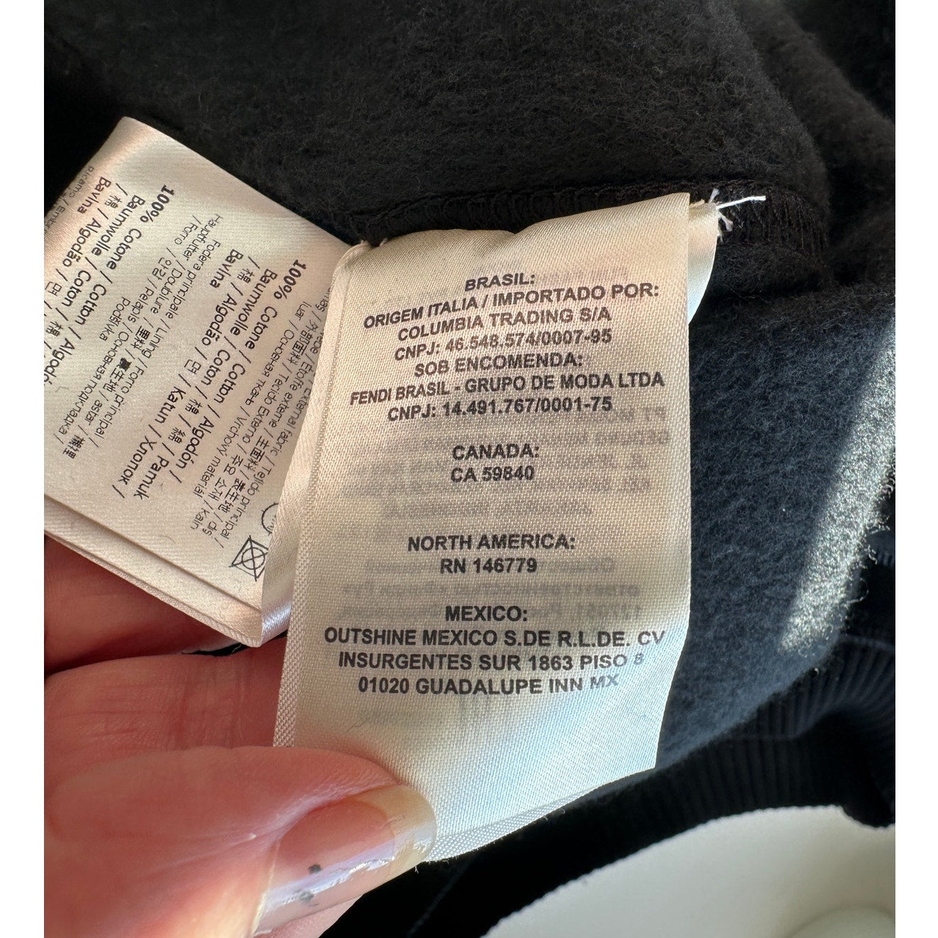 Fendi Black Roma 1925 Logo Crewneck Sweatshirt Women’s L