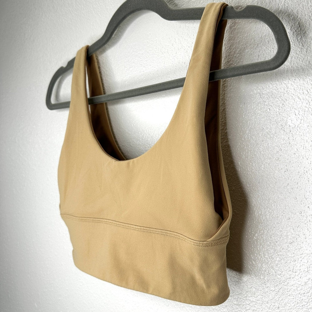 Lululemon Align Reversible Bra Pecan Tan Bold Beige Nulu Size 4