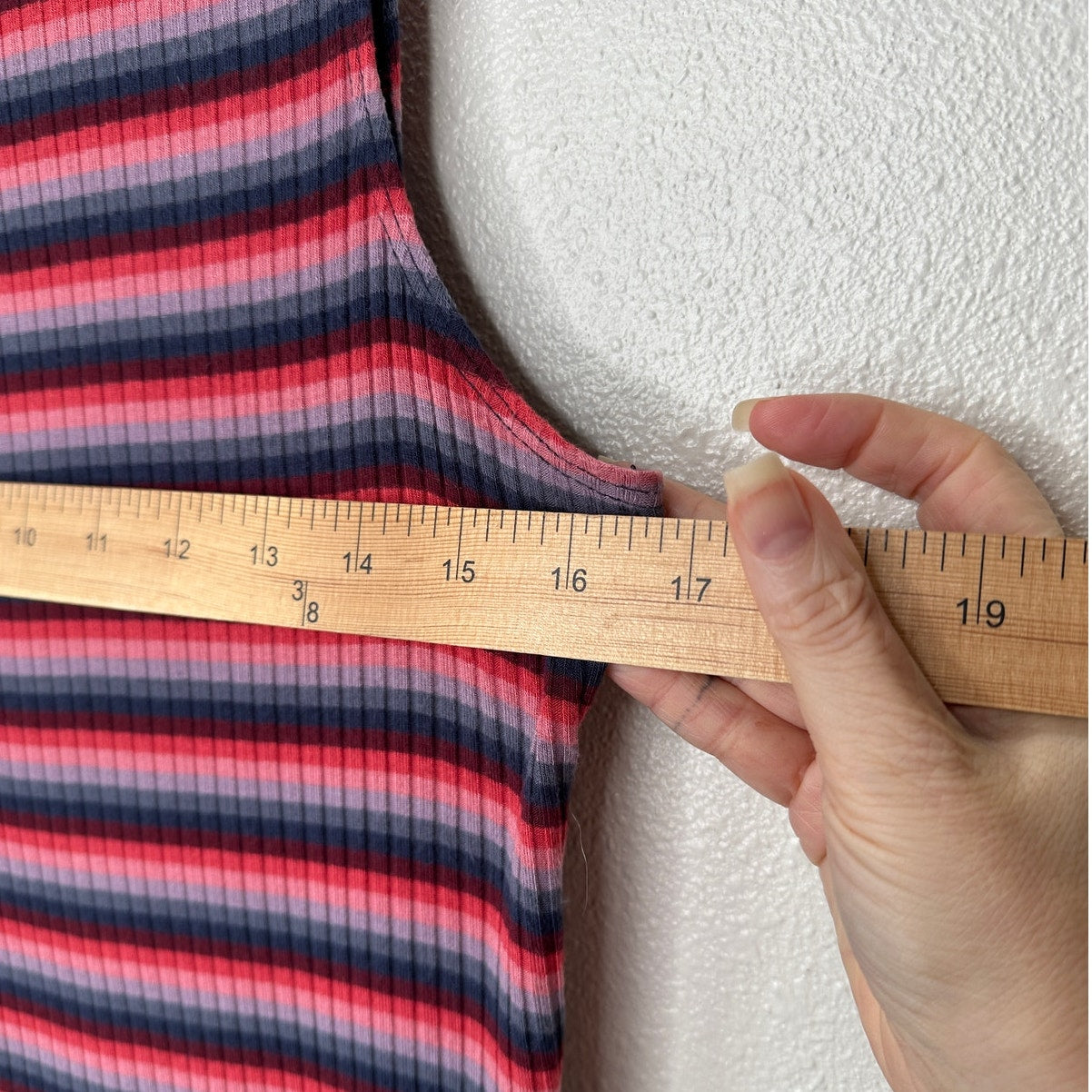 Abound Pink Burgundy Blue Gray Striped Mock Neck Sleeveless Bodysuit L