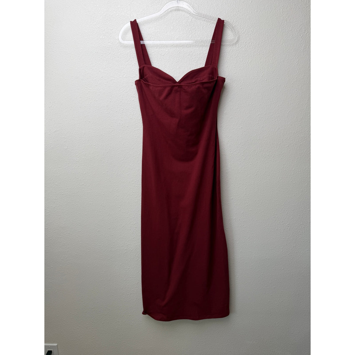Reformation Burgundy Sweetheart Midi Dress Women M