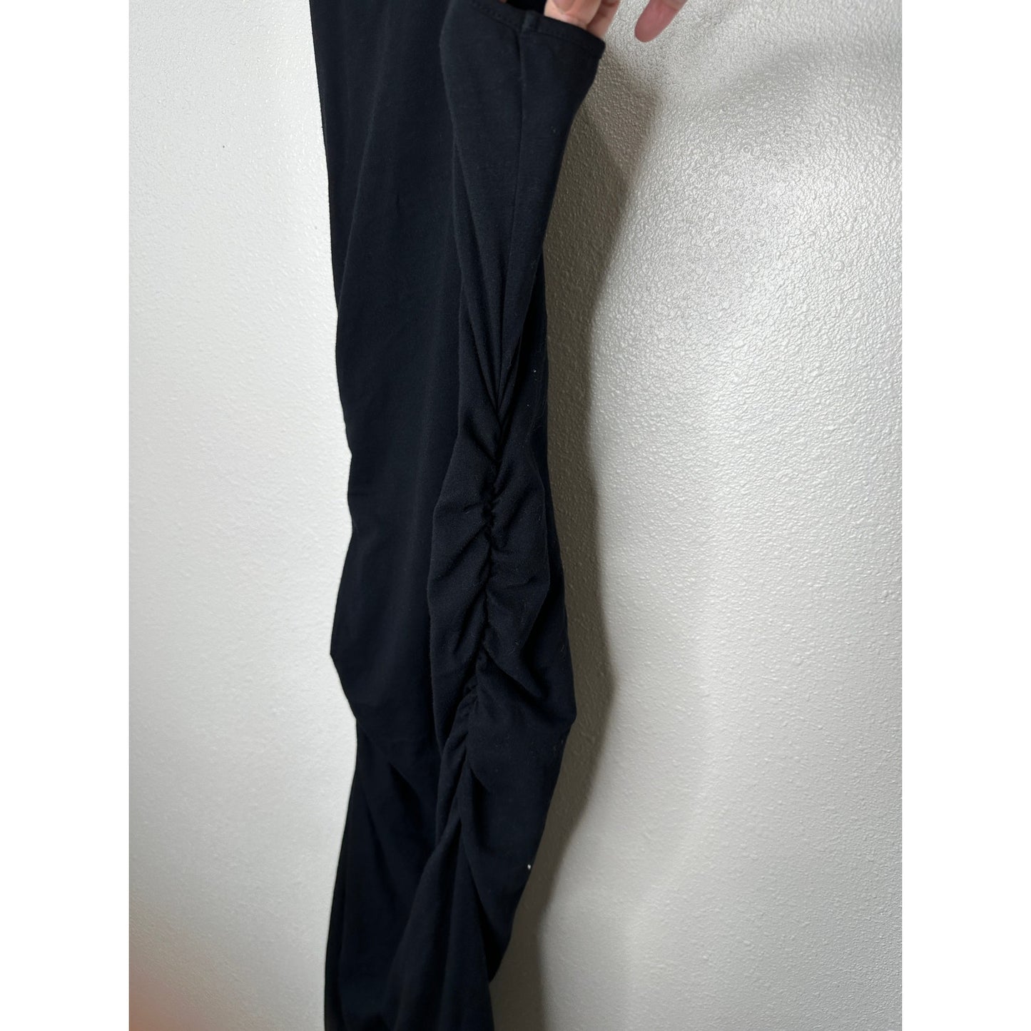 Michael Stars Black Midi Maxi Racerback Ruched Side Tank Dress Small
