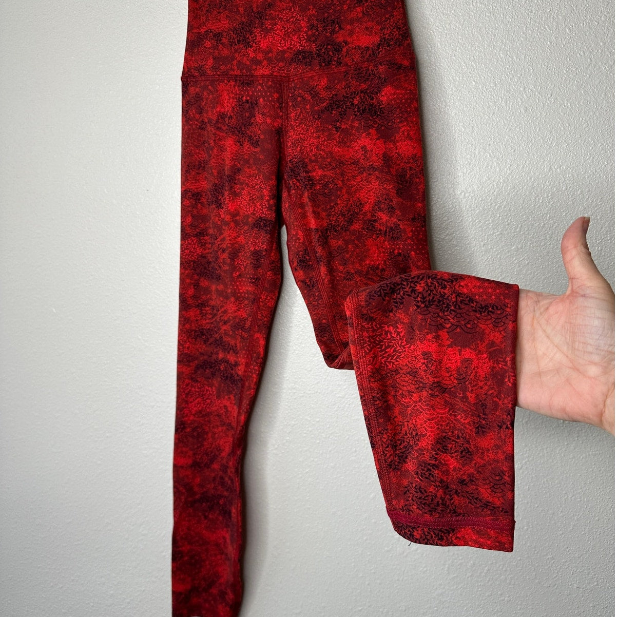 Lululemon Red & Black Align High Rise Full Length Yoga Pant 2