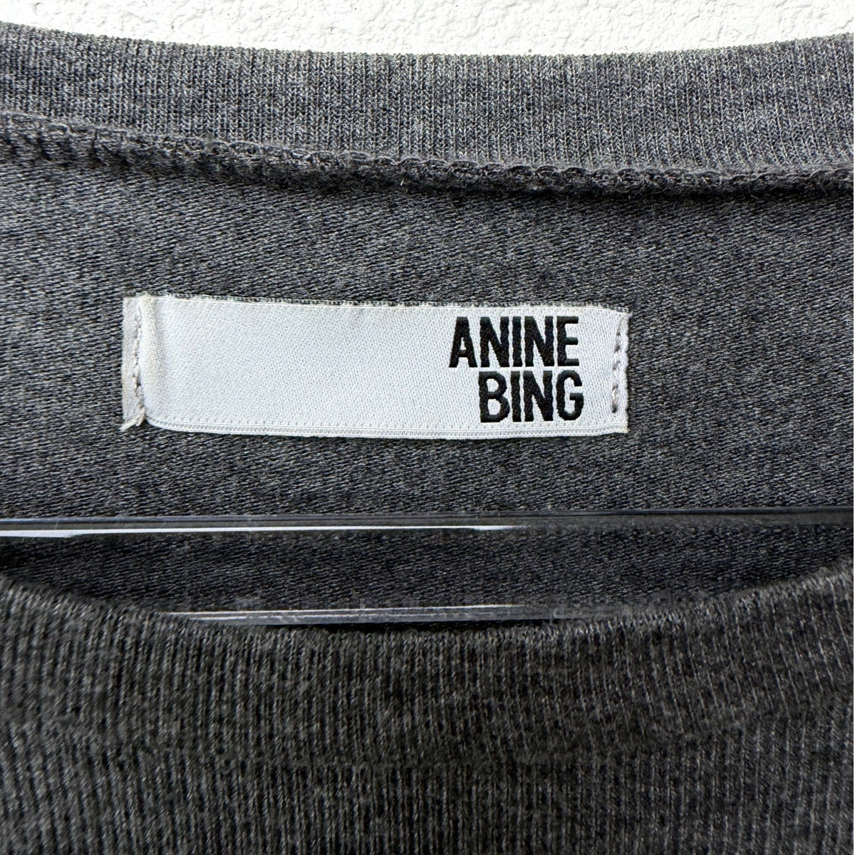 Anine Bing sweater gray graphic logo women US S crewneck