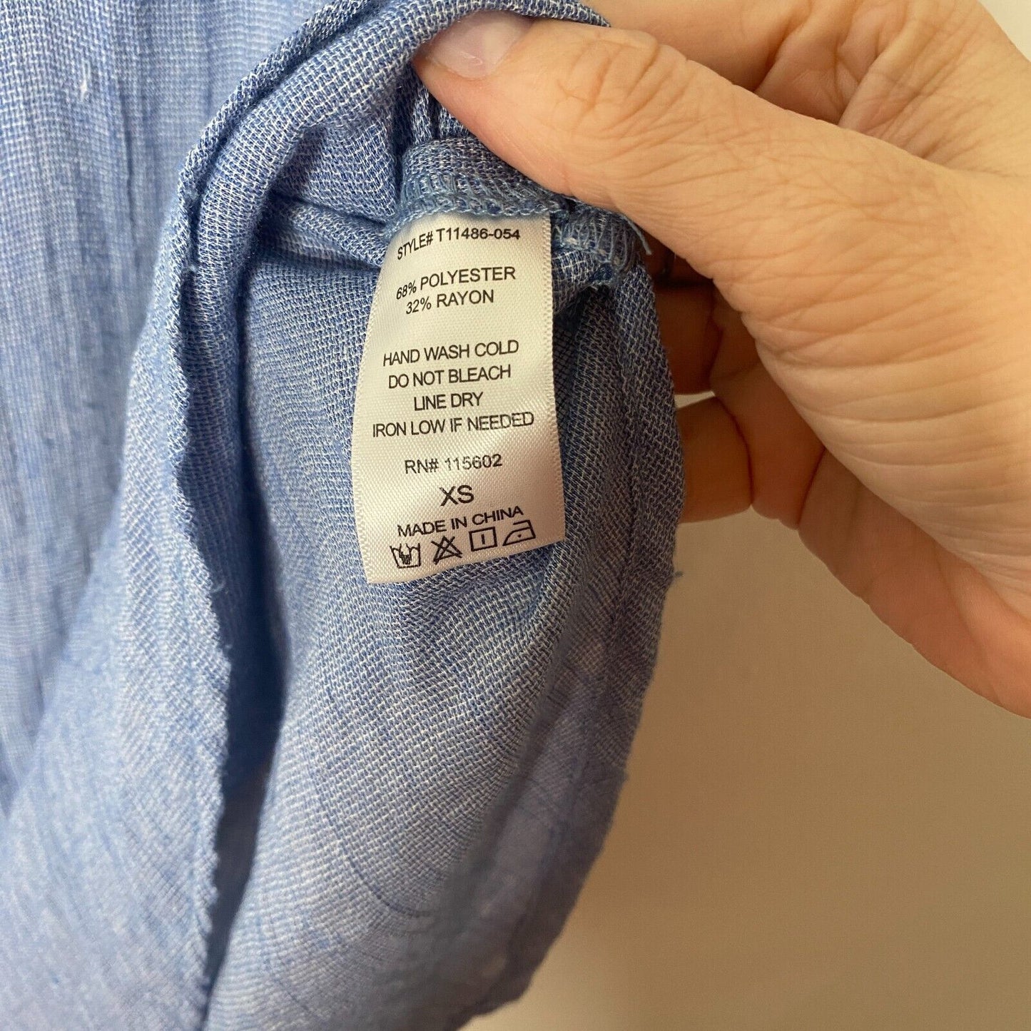 Allison Joy Blue Front Lace-Up Curved Hem Sleeveless Flowy Tank Top Blouse XS