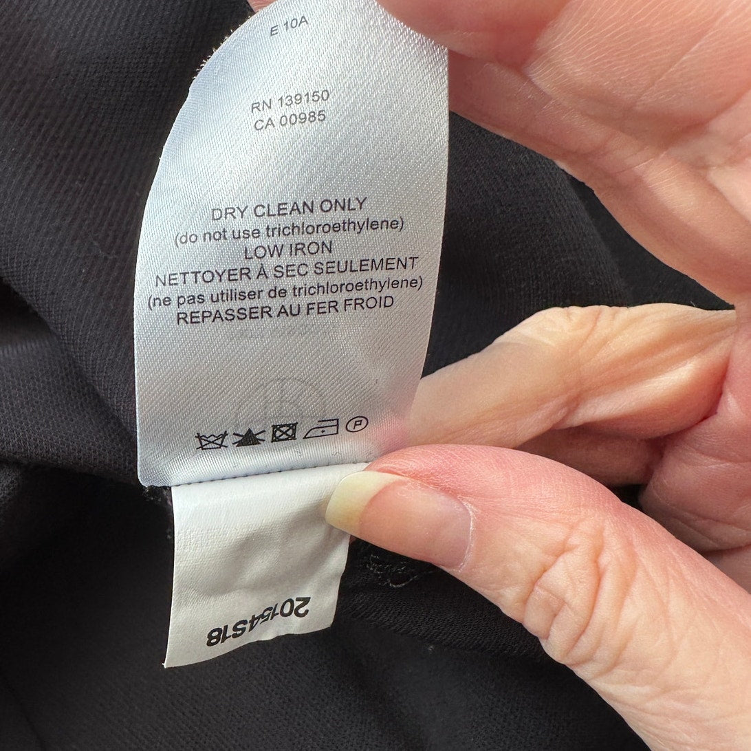 The Row Black Shirt Button Long Sleeve Collared L Semi Sheer